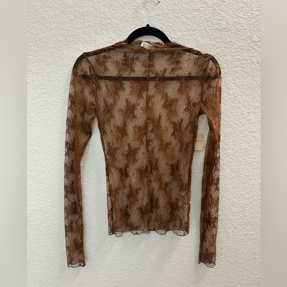 Free People Lady Lux Sheer Lace Layering Top